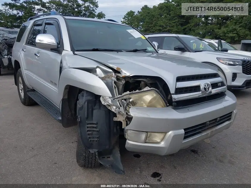 TOYOTA 4RUNNER 2005, VIN JTEBT14R650054808