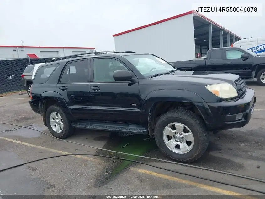 TOYOTA 4RUNNER 2005, VIN JTEZU14R550046078