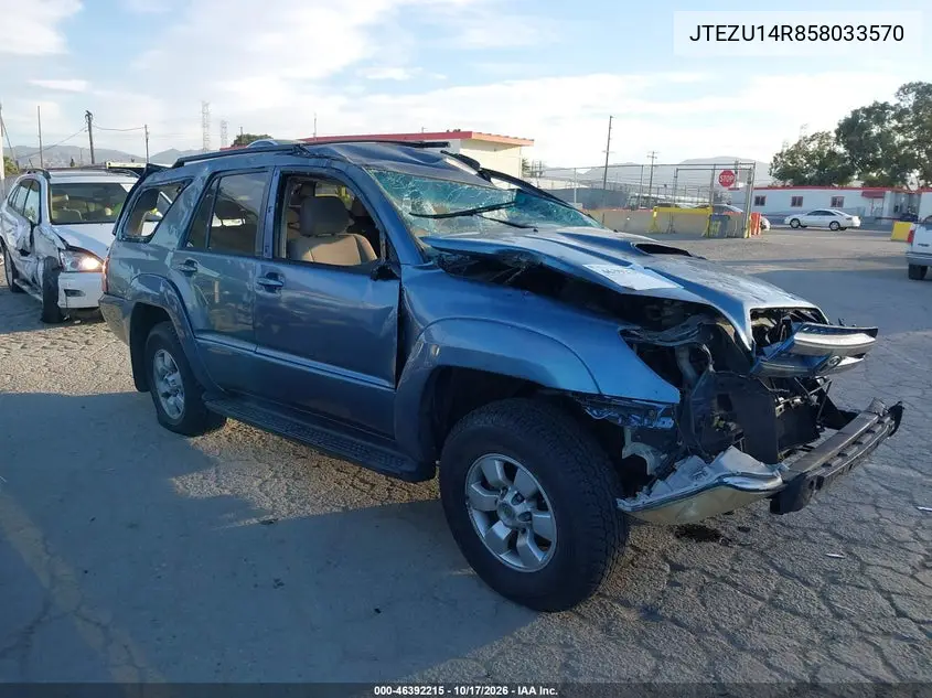 TOYOTA 4RUNNER 2005, VIN JTEZU14R858033570