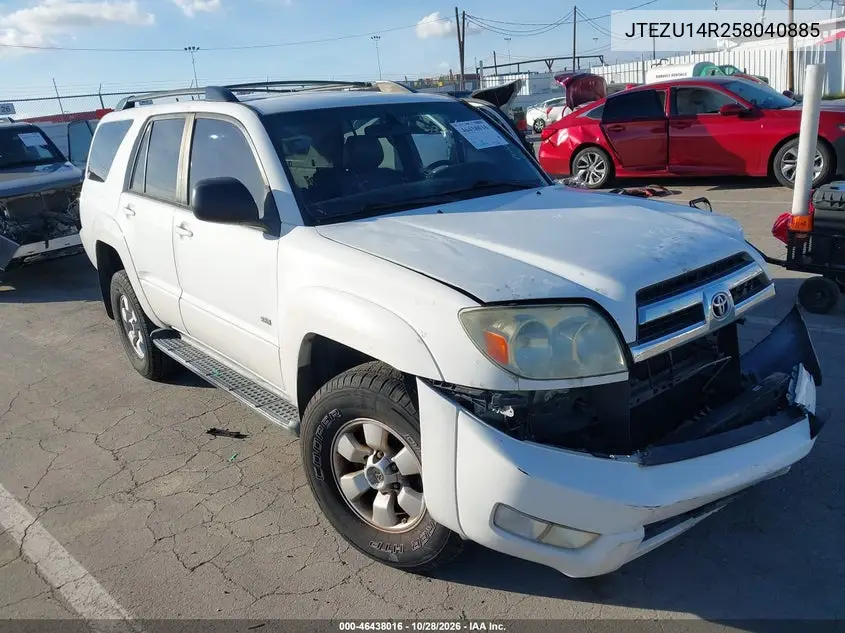 TOYOTA 4RUNNER 2005, VIN JTEZU14R258040885