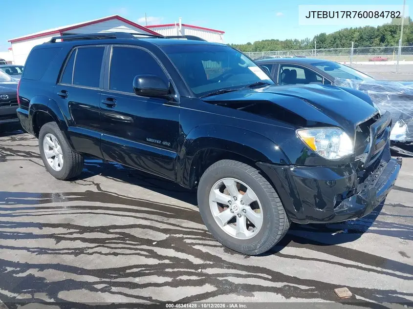 TOYOTA 4RUNNER 2006, VIN JTEBU17R760084782