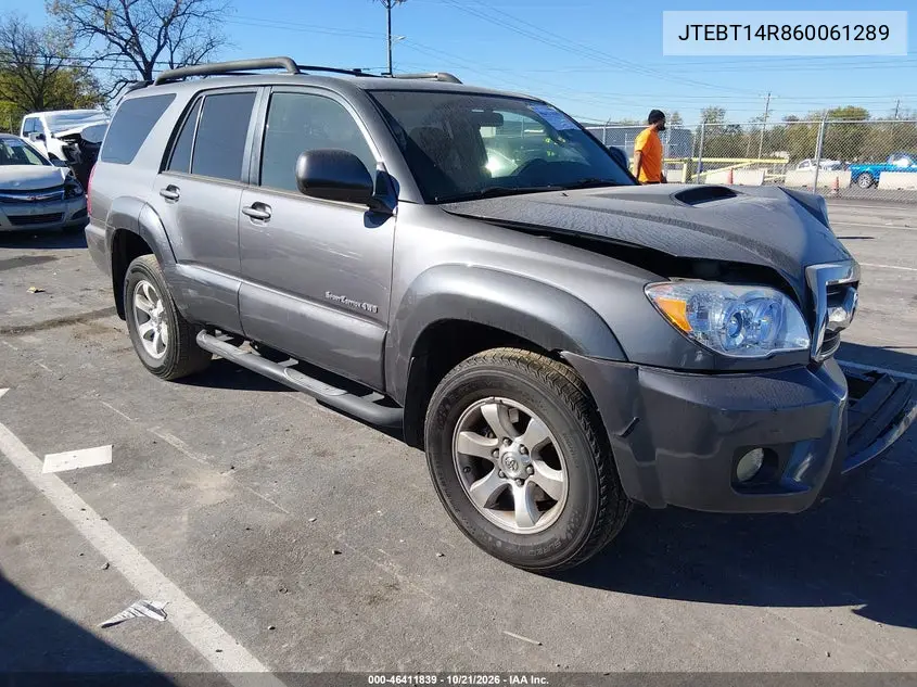 TOYOTA 4RUNNER 2006, VIN JTEBT14R860061289