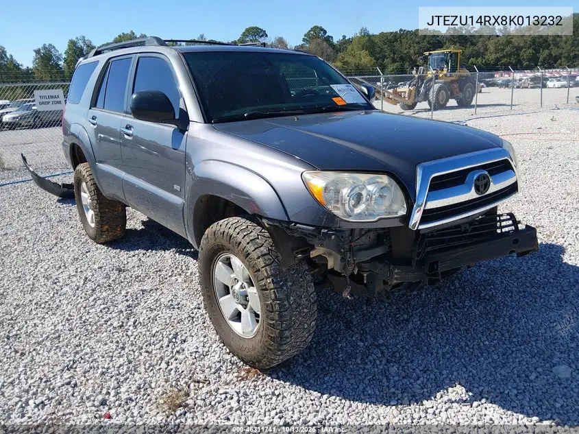 TOYOTA 4RUNNER 2008, VIN JTEZU14RX8K013232