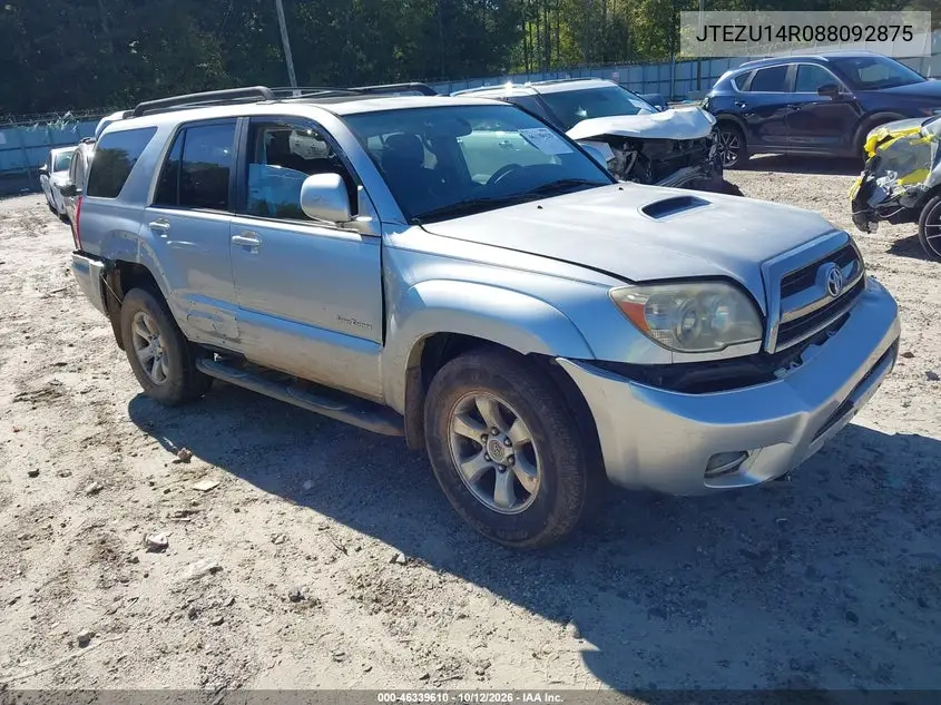 TOYOTA 4RUNNER 2008, VIN JTEZU14R088092875