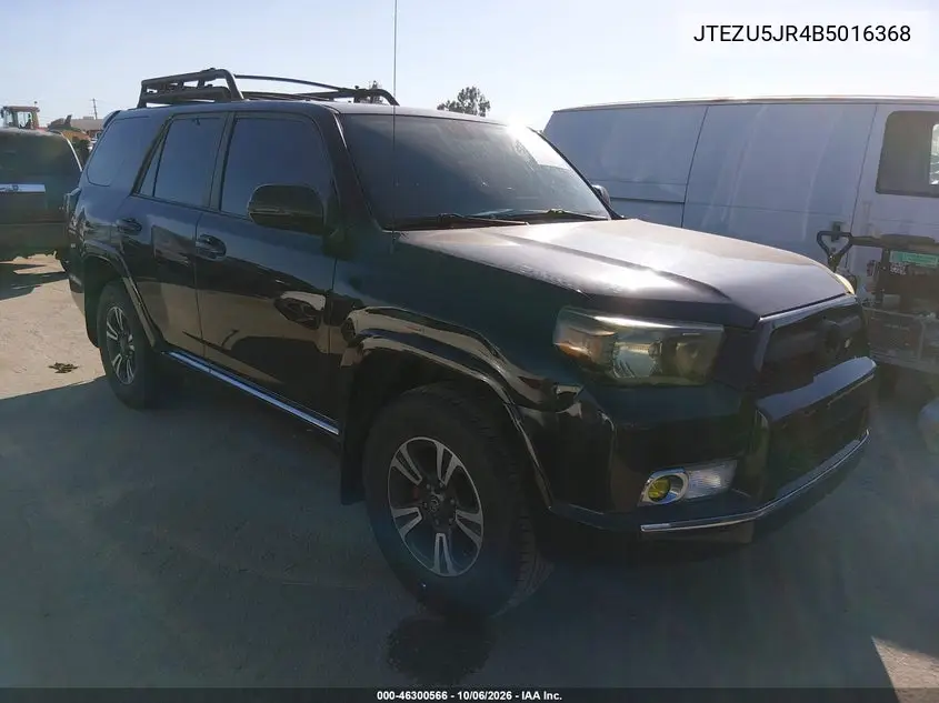 TOYOTA 4RUNNER 2011, VIN JTEZU5JR4B5016368