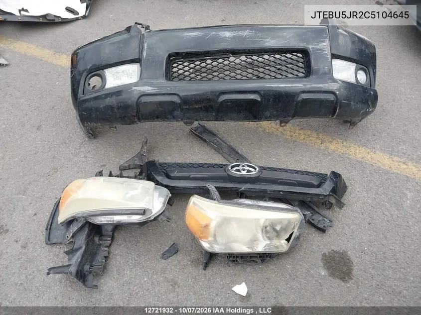 2012 TOYOTA 4RUNNER VIN JTEBU5JR2C5104645 — фото 12