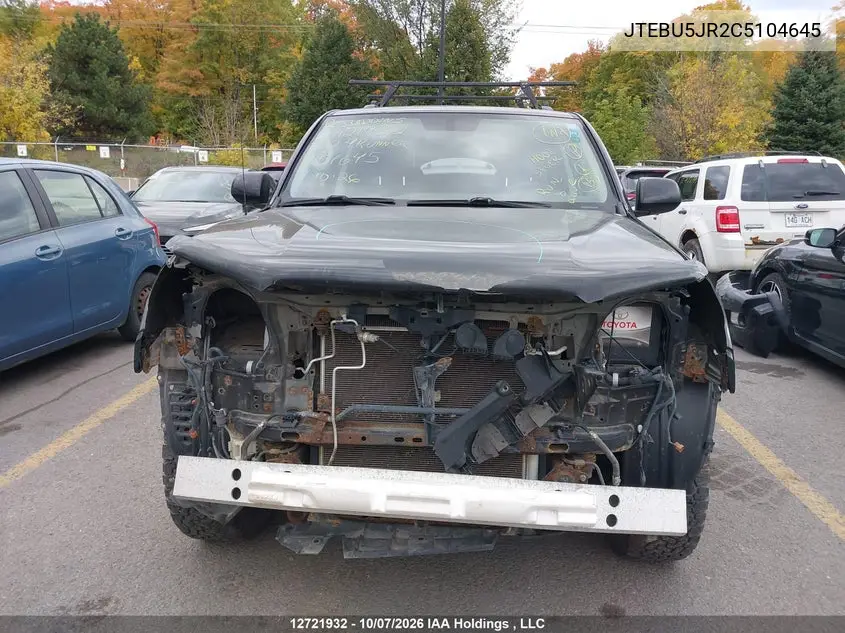 2012 TOYOTA 4RUNNER VIN JTEBU5JR2C5104645 — фото 13