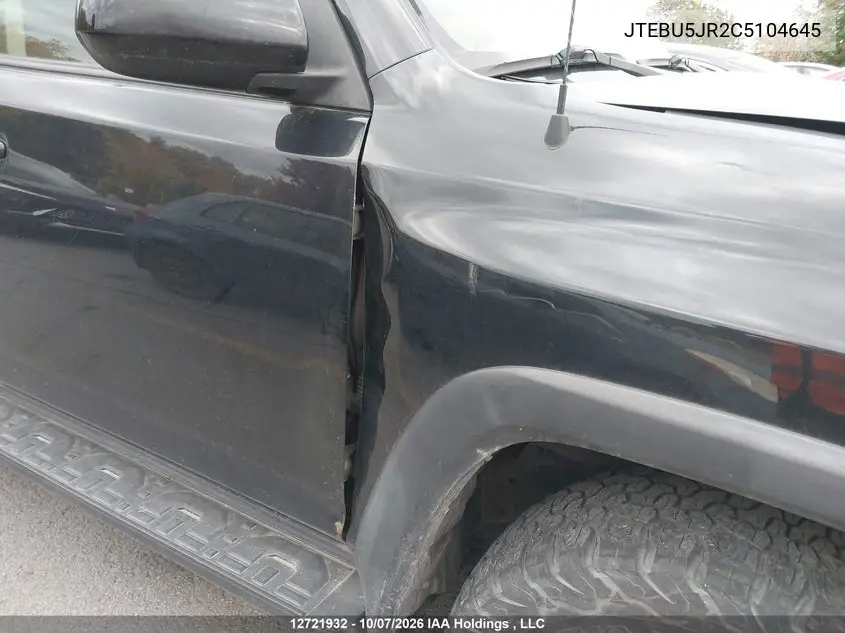 2012 TOYOTA 4RUNNER VIN JTEBU5JR2C5104645 — фото 21