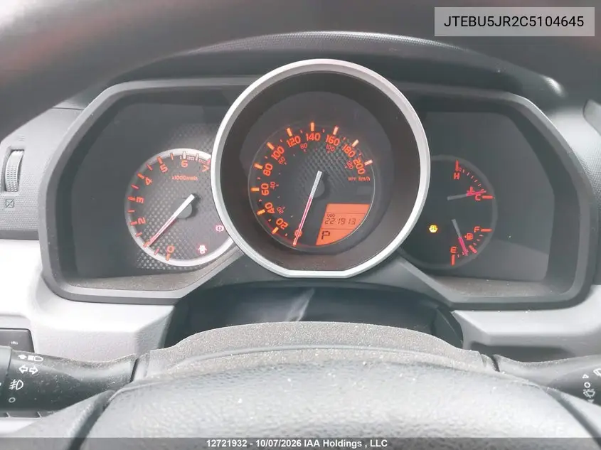 2012 TOYOTA 4RUNNER VIN JTEBU5JR2C5104645 — фото 7
