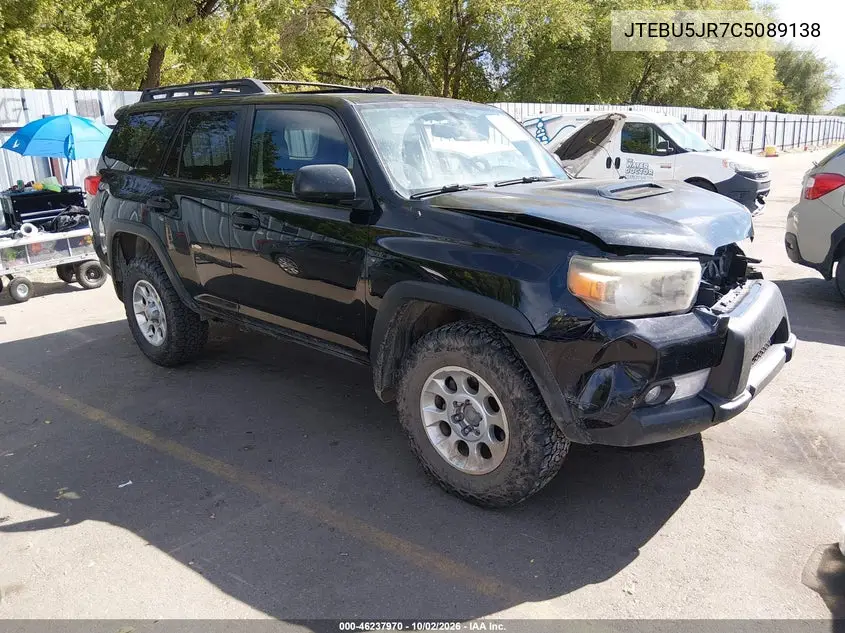 TOYOTA 4RUNNER 2012, VIN JTEBU5JR7C5089138