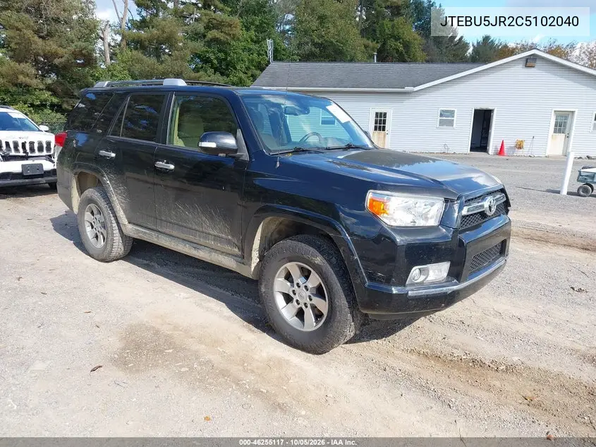 TOYOTA 4RUNNER 2012, VIN JTEBU5JR2C5102040