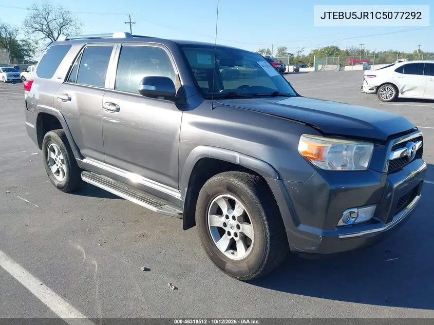 TOYOTA 4RUNNER 2012, VIN JTEBU5JR1C5077292