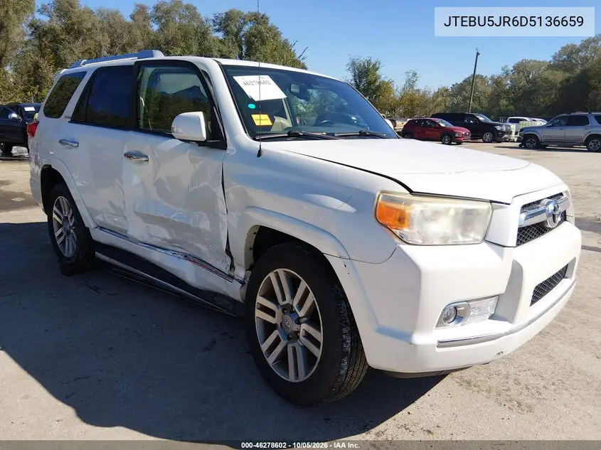 TOYOTA 4RUNNER 2013, VIN JTEBU5JR6D5136659