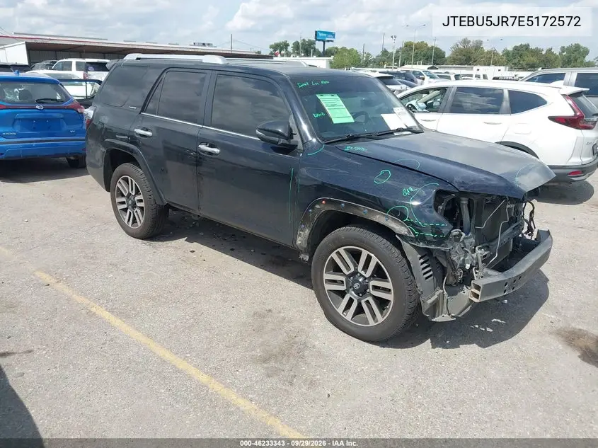 TOYOTA 4RUNNER 2014, VIN JTEBU5JR7E5172572