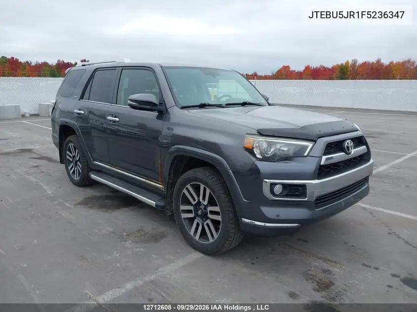 TOYOTA 4RUNNER 2015, VIN JTEBU5JR1F5236347