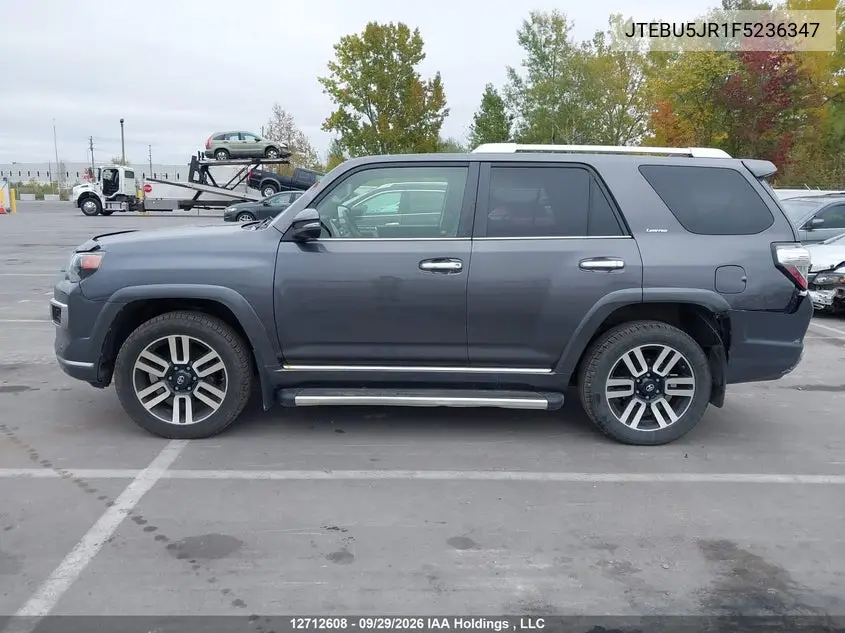 2015 TOYOTA 4RUNNER VIN JTEBU5JR1F5236347 — фото 15