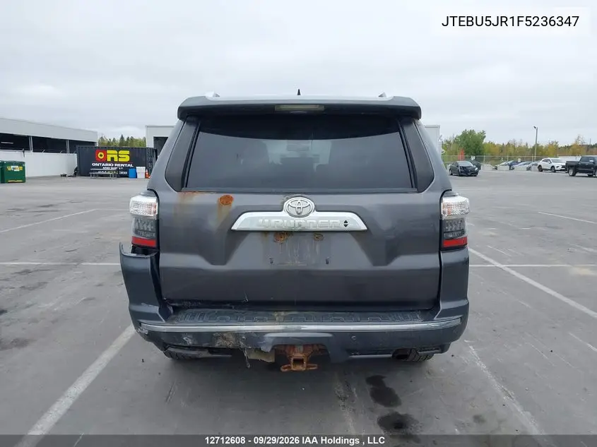 2015 TOYOTA 4RUNNER VIN JTEBU5JR1F5236347 — фото 17