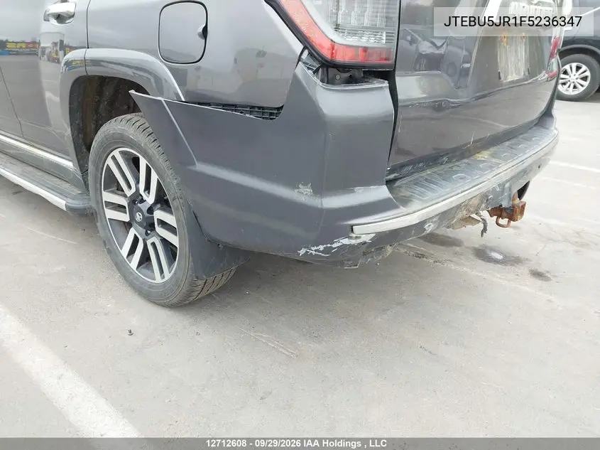 2015 TOYOTA 4RUNNER VIN JTEBU5JR1F5236347 — фото 6