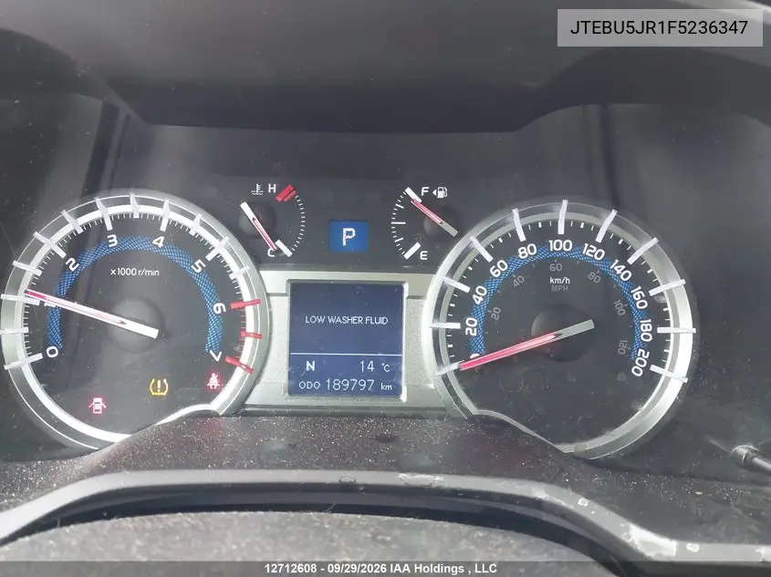 2015 TOYOTA 4RUNNER VIN JTEBU5JR1F5236347 — фото 7