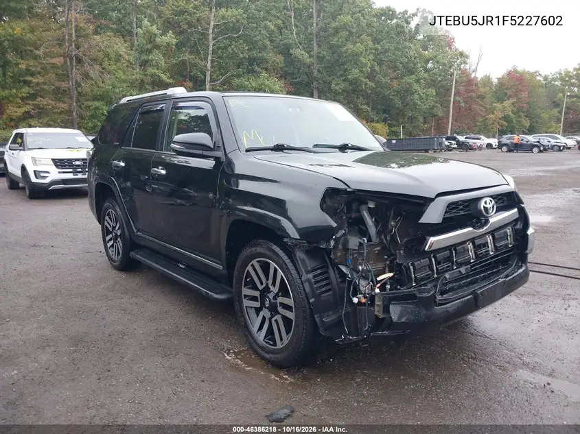 TOYOTA 4RUNNER 2015, VIN JTEBU5JR1F5227602