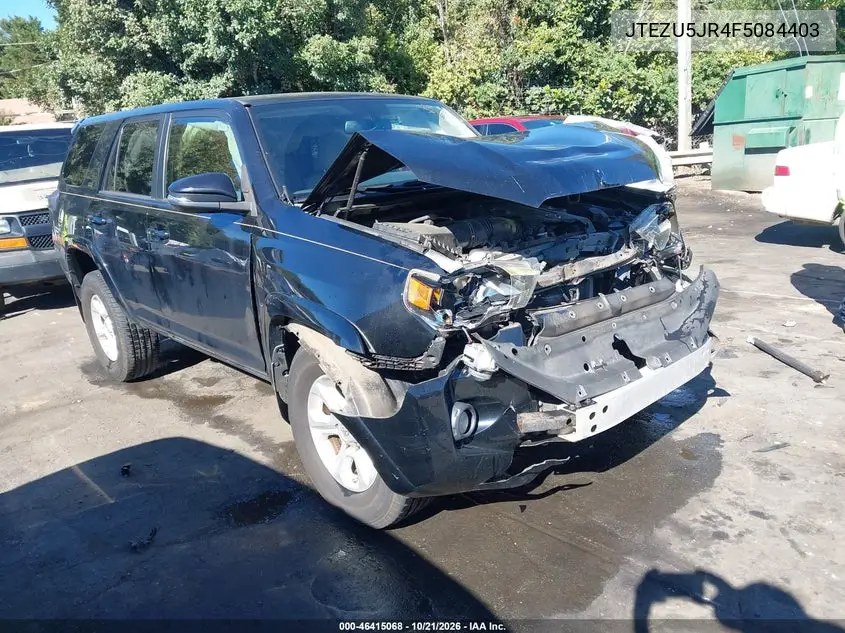 TOYOTA 4RUNNER 2015, VIN JTEZU5JR4F5084403