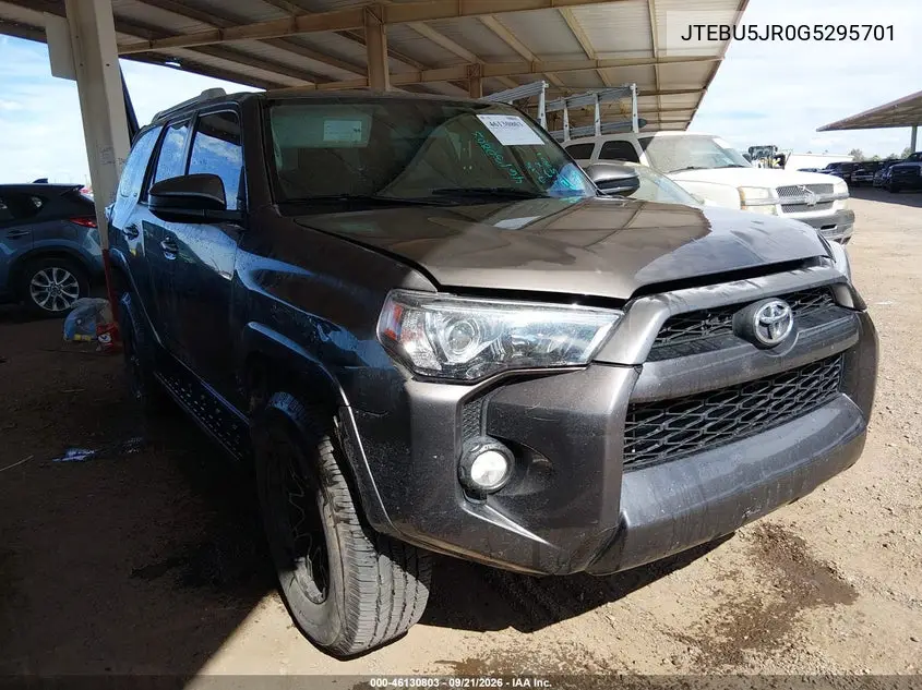 TOYOTA 4RUNNER 2016, VIN JTEBU5JR0G5295701