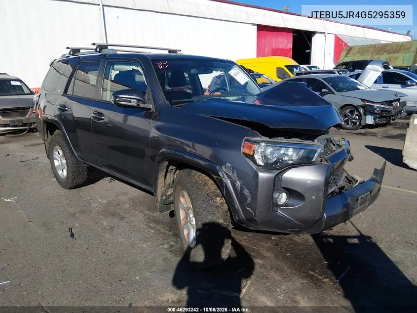 TOYOTA 4RUNNER 2016, VIN JTEBU5JR4G5295359