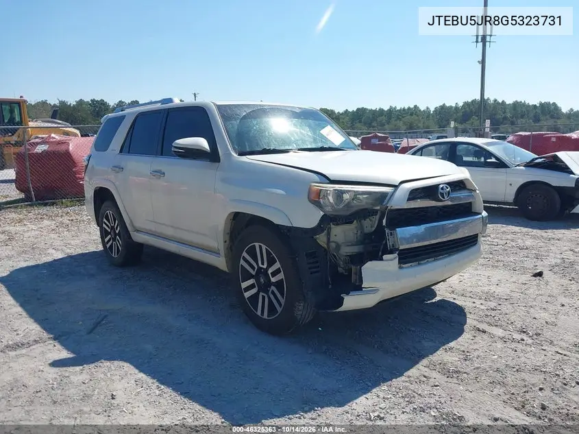 TOYOTA 4RUNNER 2016, VIN JTEBU5JR8G5323731