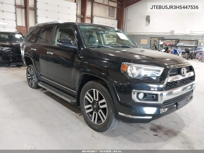 TOYOTA 4RUNNER 2017, VIN JTEBU5JR3H5447536