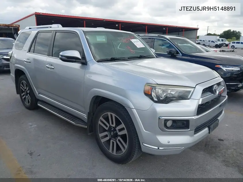 TOYOTA 4RUNNER 2017, VIN JTEZU5JR9H5148891