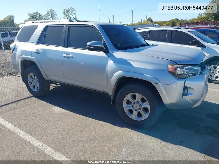 TOYOTA 4RUNNER 2017, VIN JTEBU5JR0H5440477