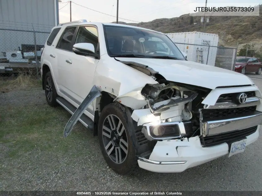 TOYOTA 4RUNNER 2018, VIN JTEBU5JR0J5573309