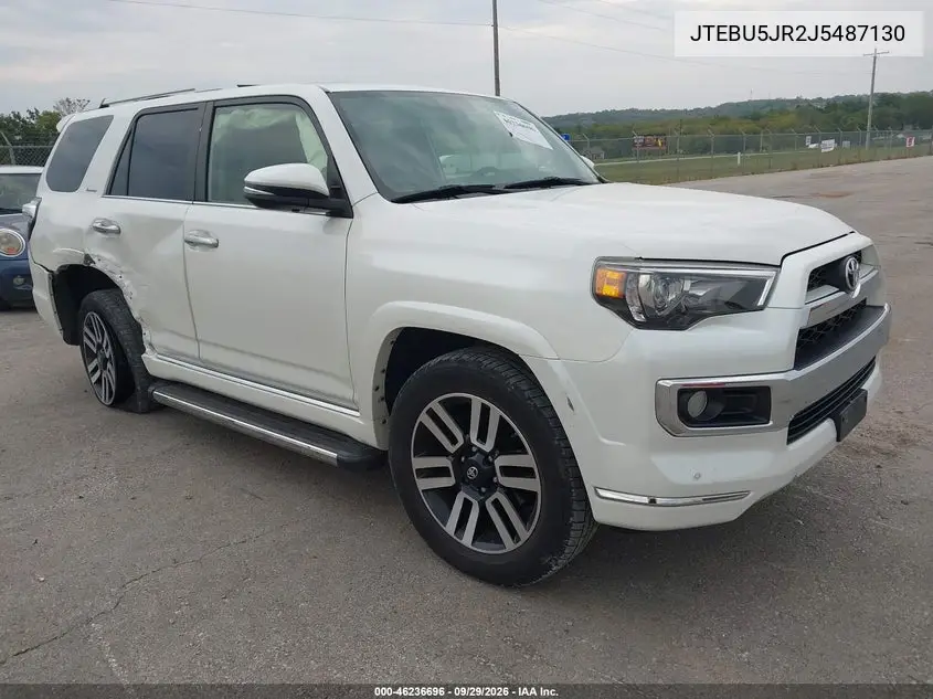 TOYOTA 4RUNNER 2018, VIN JTEBU5JR2J5487130