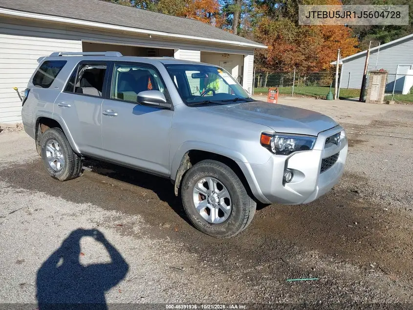 TOYOTA 4RUNNER 2018, VIN JTEBU5JR1J5604728