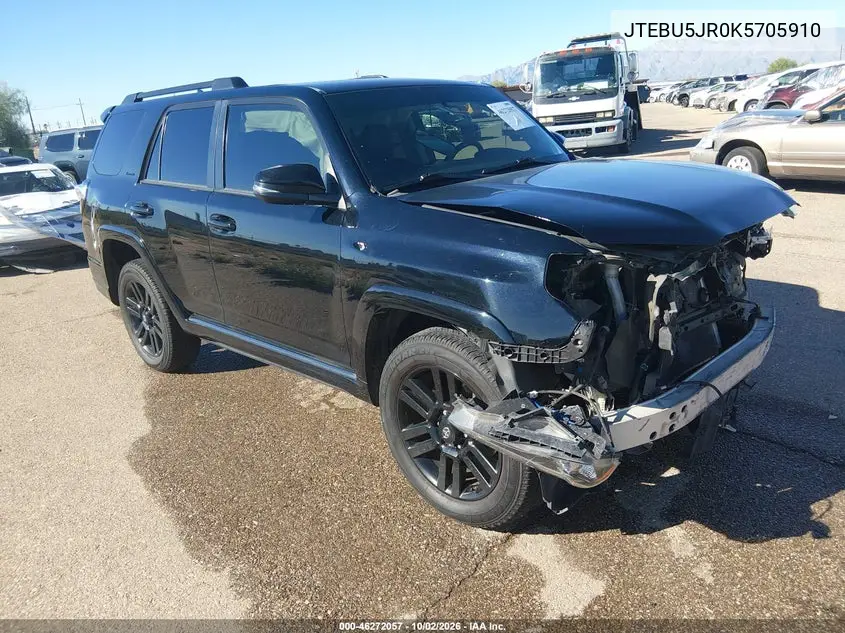 TOYOTA 4RUNNER 2019, VIN JTEBU5JR0K5705910