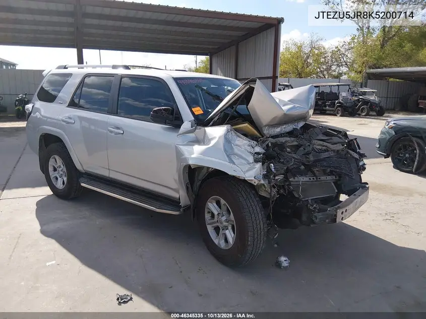 TOYOTA 4RUNNER 2019, VIN JTEZU5JR8K5200714