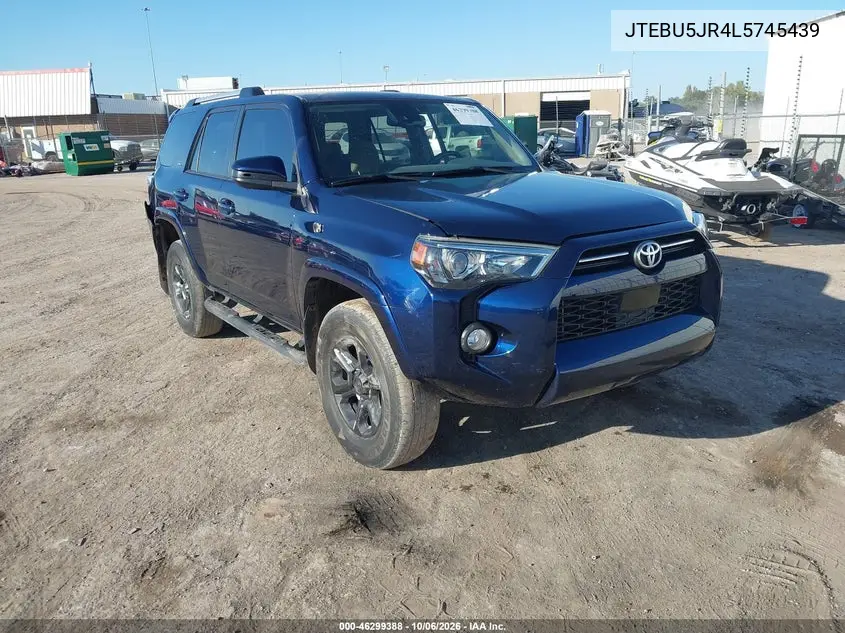 TOYOTA 4RUNNER 2020, VIN JTEBU5JR4L5745439