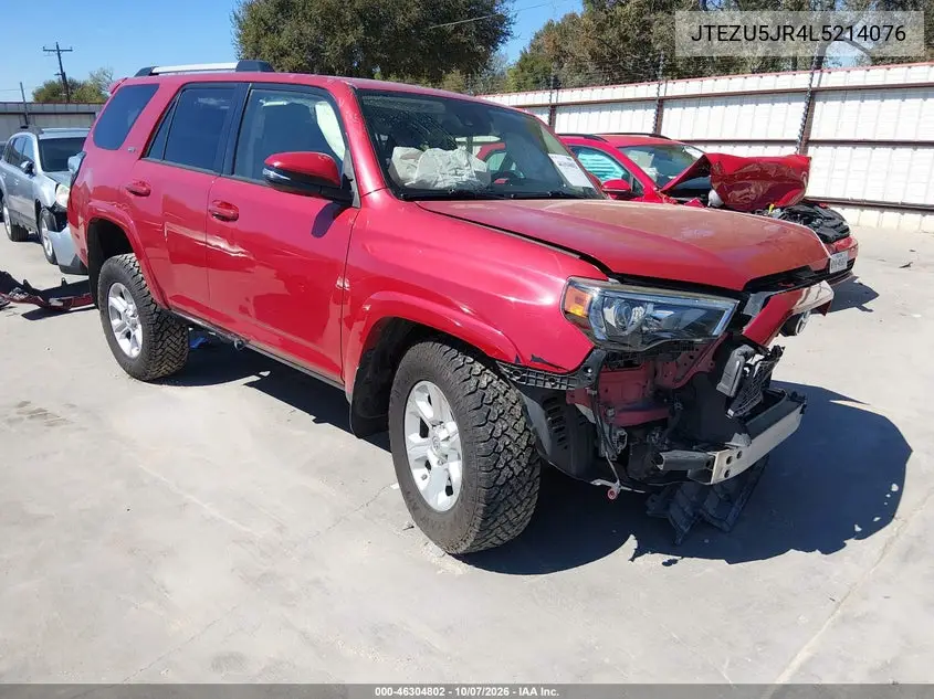 TOYOTA 4RUNNER 2020, VIN JTEZU5JR4L5214076