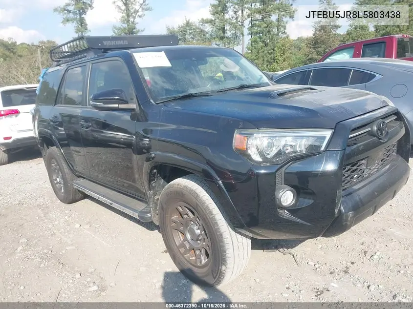 TOYOTA 4RUNNER 2020, VIN JTEBU5JR8L5803438