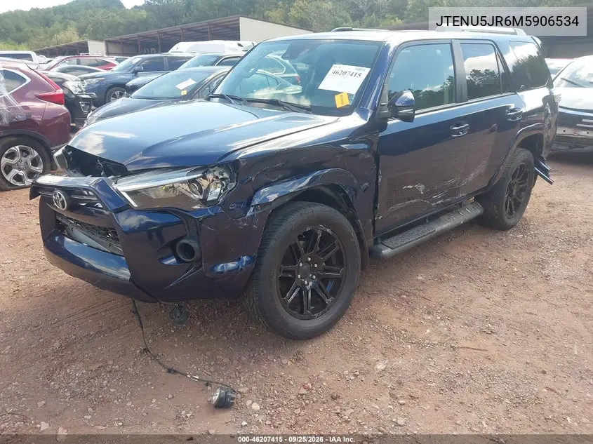 2021 TOYOTA 4RUNNER VIN JTENU5JR6M5906534 — фото 2