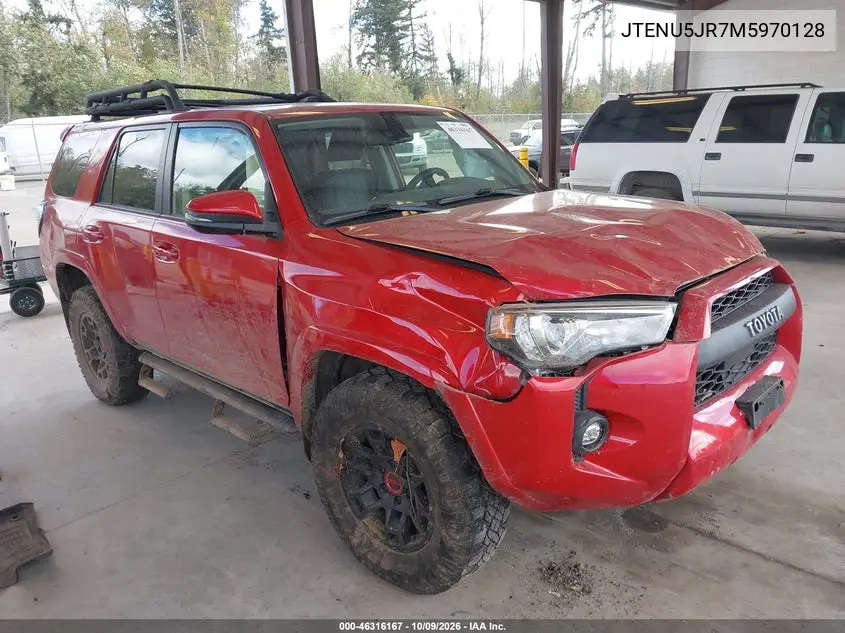 TOYOTA 4RUNNER 2021, VIN JTENU5JR7M5970128