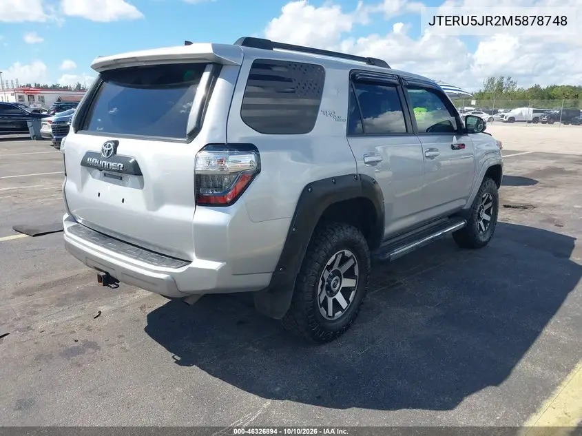2021 TOYOTA 4RUNNER VIN JTERU5JR2M5878748 — фото 4