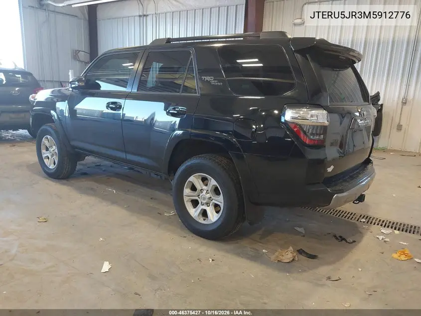 2021 TOYOTA 4RUNNER VIN JTERU5JR3M5912776 — фото 3
