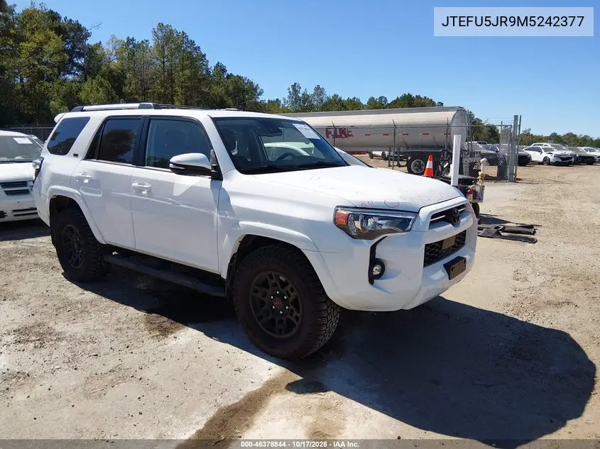 TOYOTA 4RUNNER 2021, VIN JTEFU5JR9M5242377