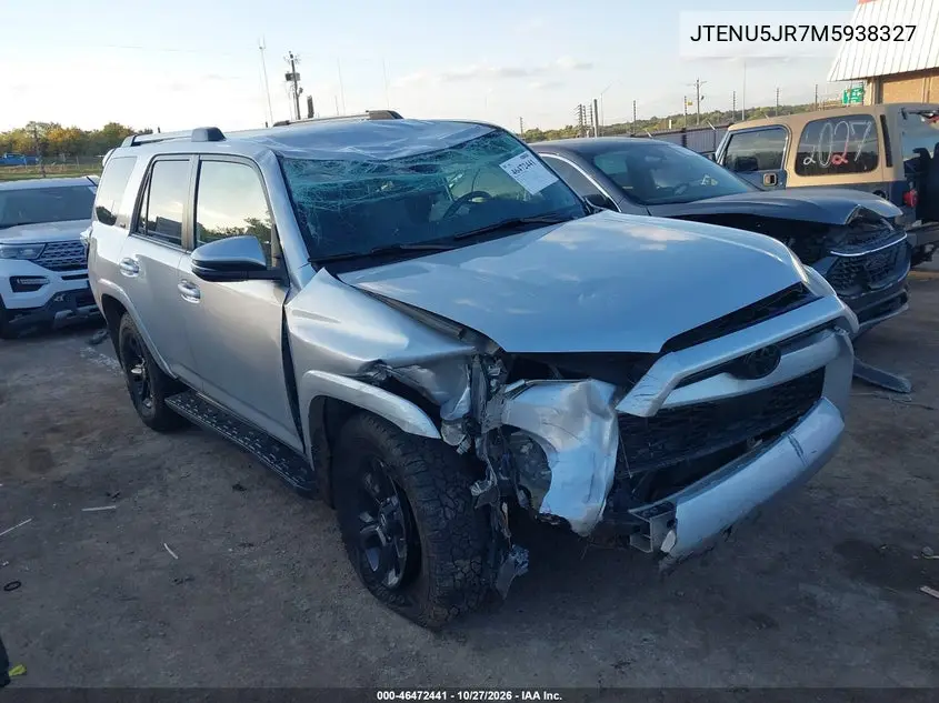 TOYOTA 4RUNNER 2021, VIN JTENU5JR7M5938327