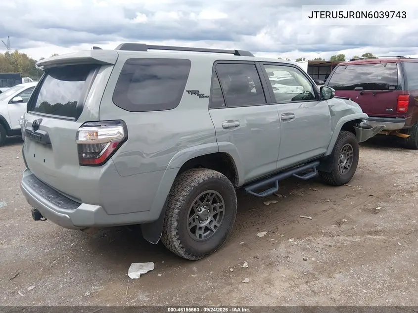 2022 TOYOTA 4RUNNER VIN JTERU5JR0N6039743 — фото 4