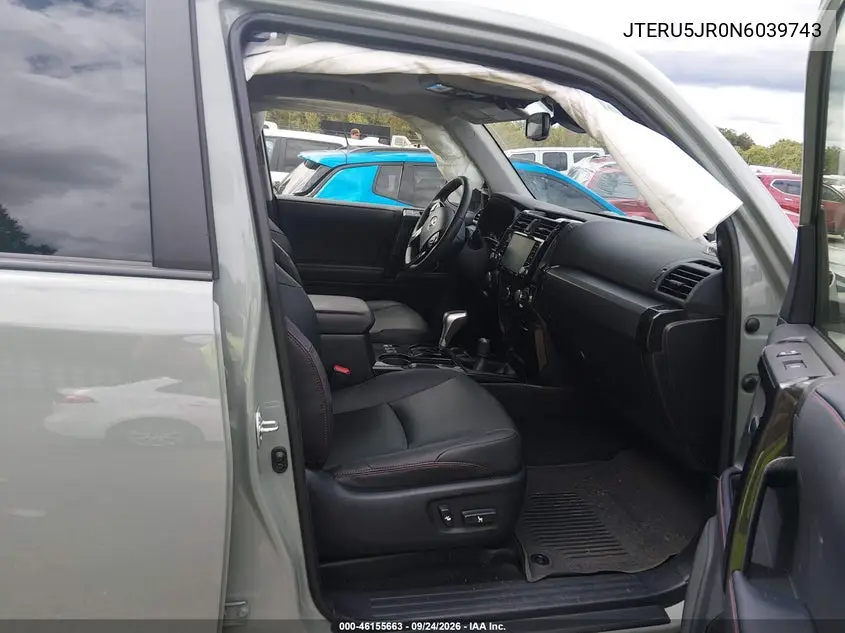 2022 TOYOTA 4RUNNER VIN JTERU5JR0N6039743 — фото 5
