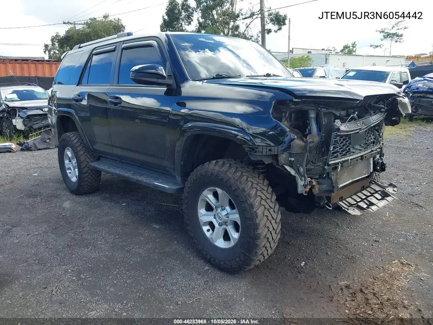 TOYOTA 4RUNNER 2022, VIN JTEMU5JR3N6054442