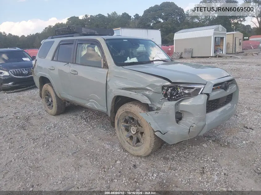 TOYOTA 4RUNNER 2022, VIN JTETU5JR6N6069500