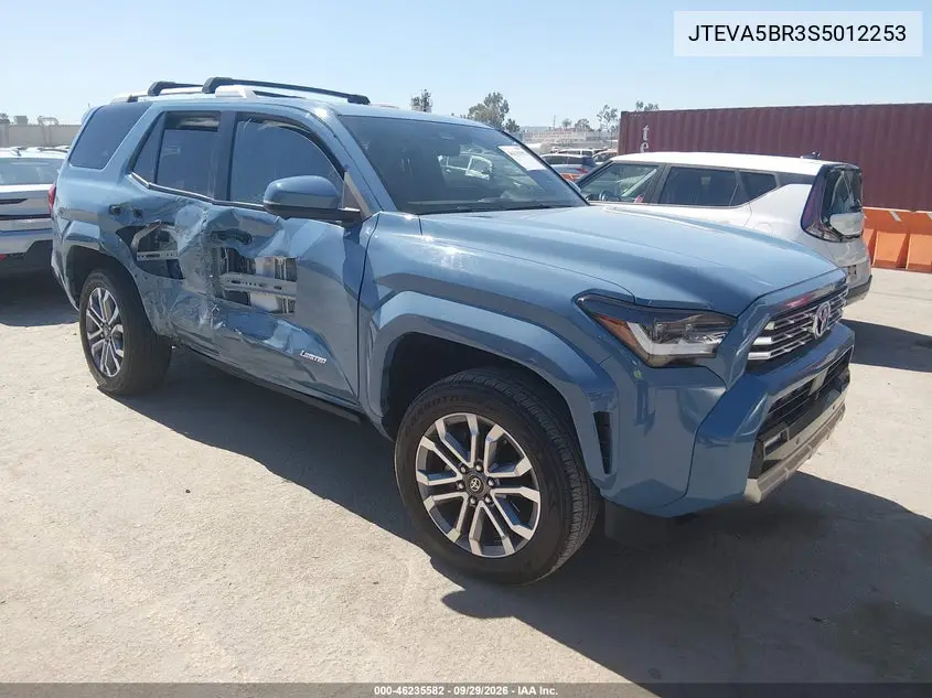 TOYOTA 4RUNNER 2025, VIN JTEVA5BR3S5012253